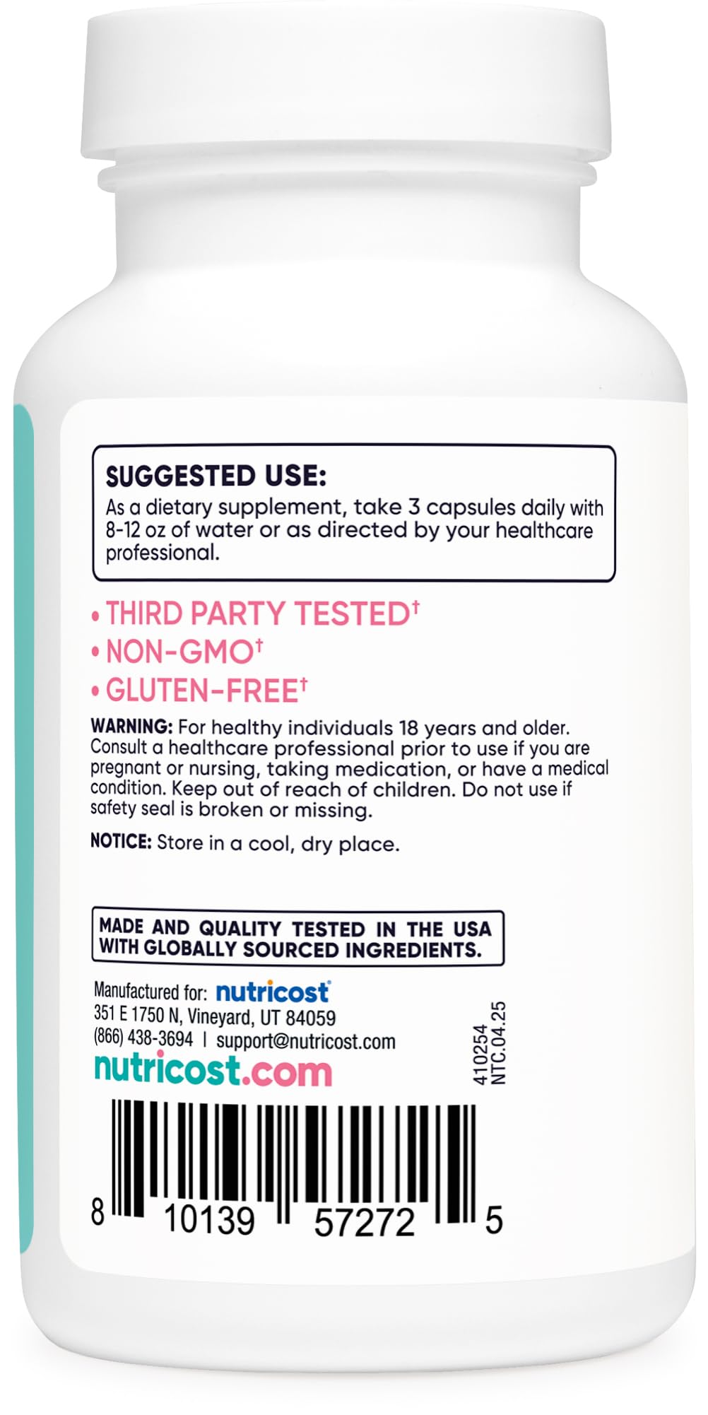 Nutricost D-Mannose with Cranberry Extract 1300mg - 90 Capsules