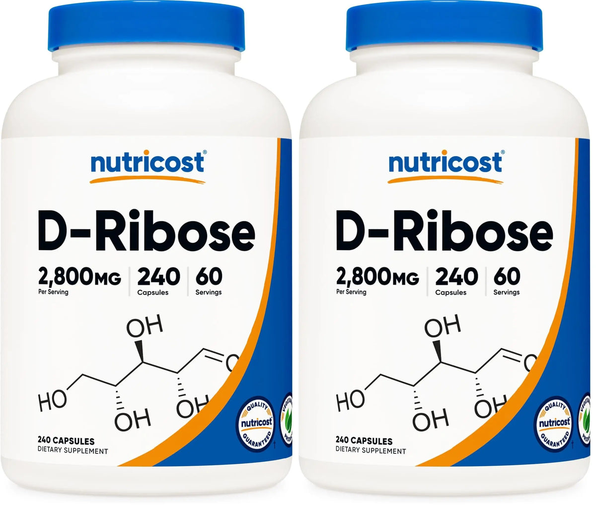 Nutricost D-Ribose 700mg (2800mg per Serving) – 240 Capsules x 2 Pack – Vegetarian, Non-GMO, Gluten Free BritishVita | Premium UK Vitamins & Wellness Supplements