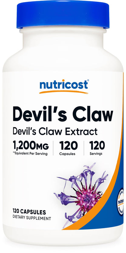 Nutricost Devils Claw 1200mg - 120 Veggie Caps - Non-GMO & Gluten Free