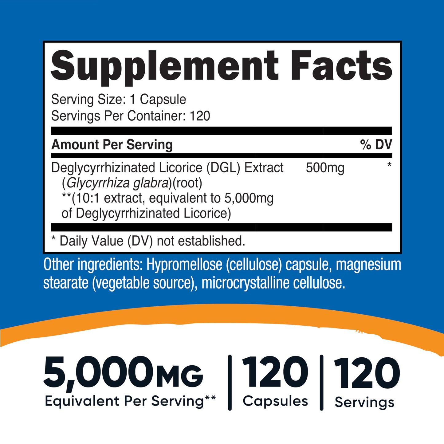 Nutricost DGL Deglycyrrhizinated Licorice Extract Capsules (500mg Extract, 120 Servings) - Non-GMO, Vegan