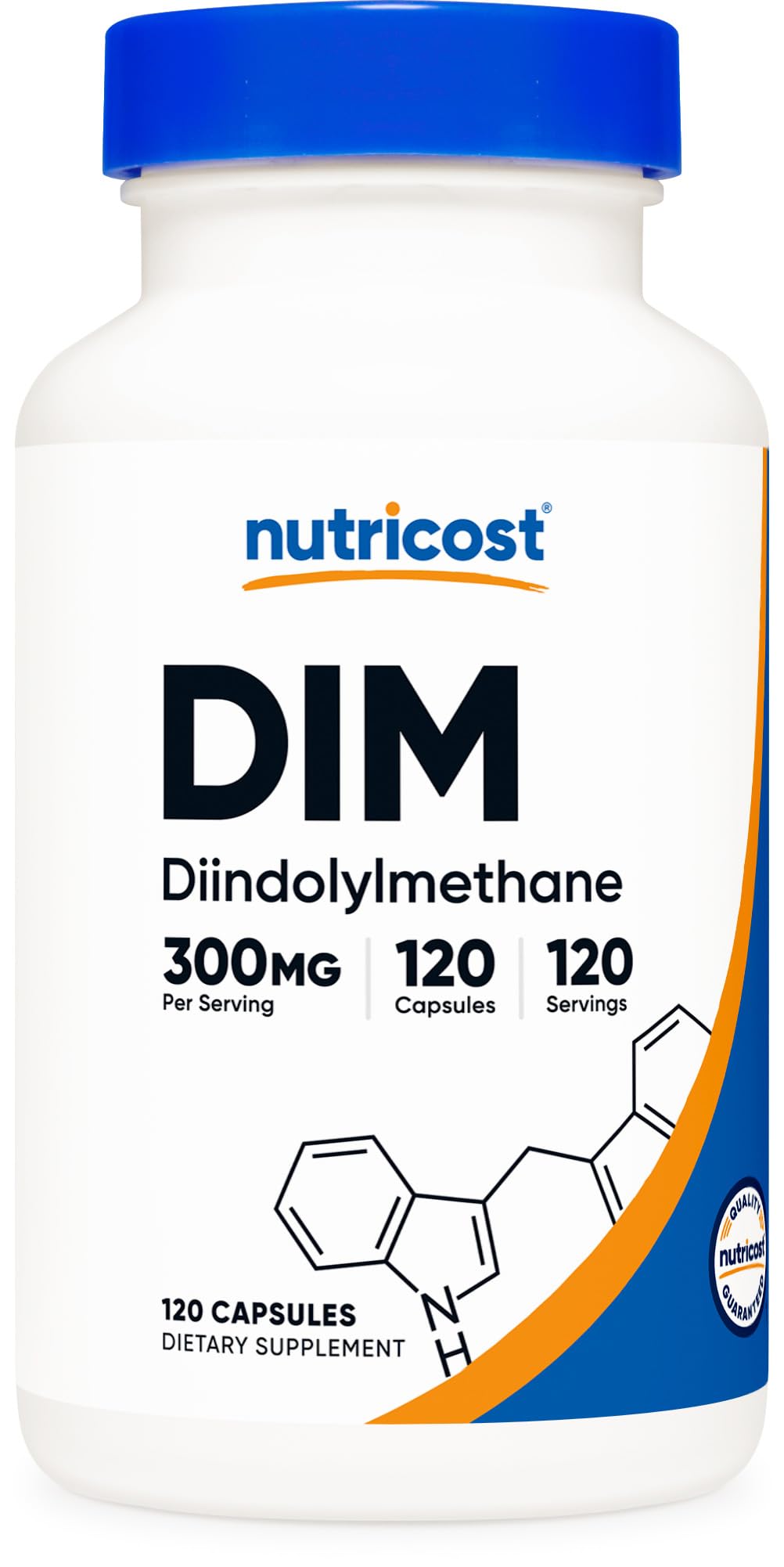 Nutricost DIM + BioPerine 300mg – 120 Vegetarian Capsules | Max Strength