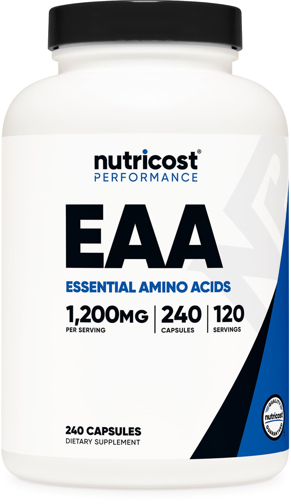 Nutricost EAA 1200mg Capsules - 240 Capsules, 120 Servings, Vegan & Gluten Free