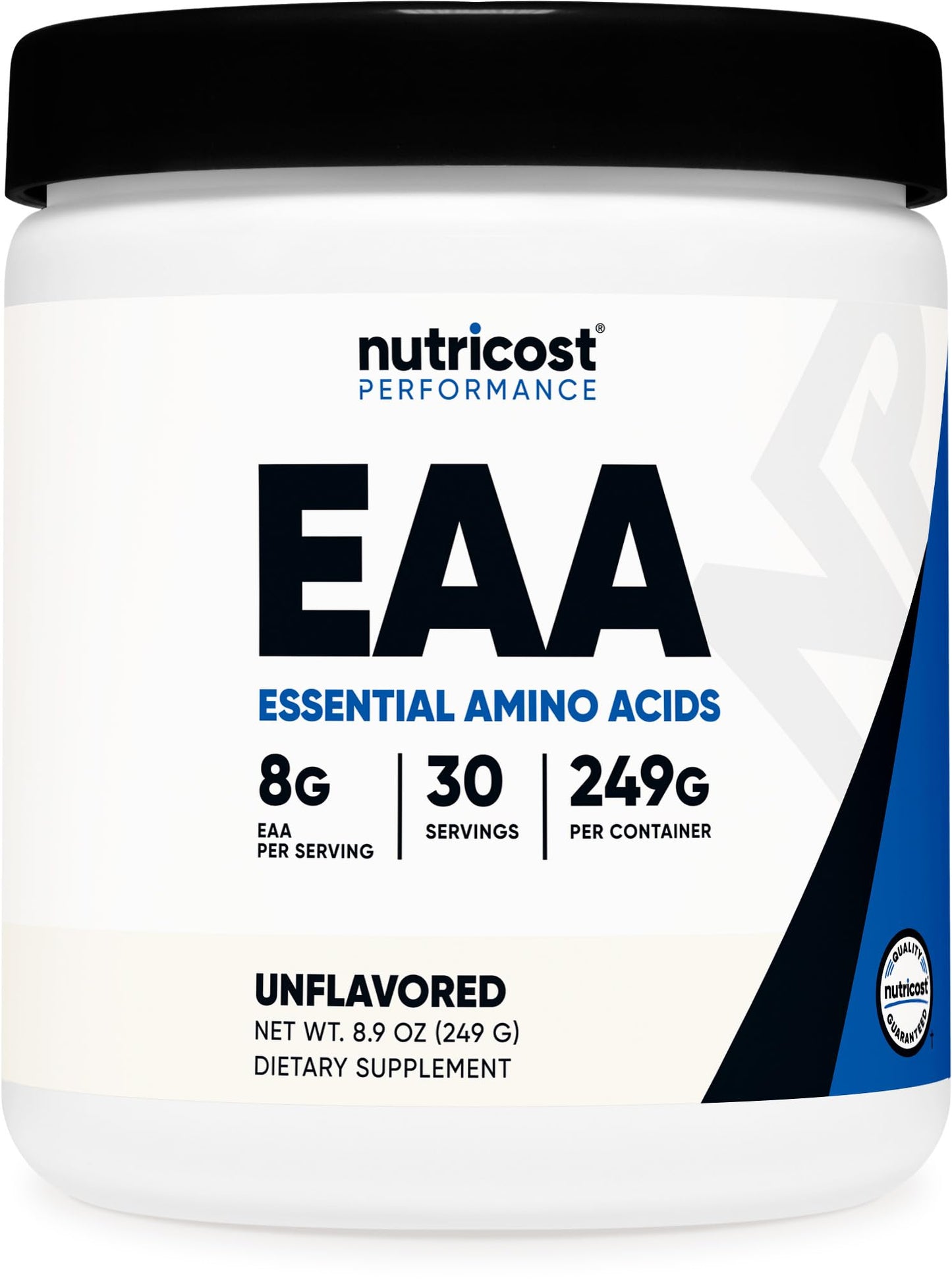 Nutricost EAA Powder 30 Servings (Unflavored) – Essential Amino Acids, Non-GMO, Gluten Free, Vegetarian Friendly