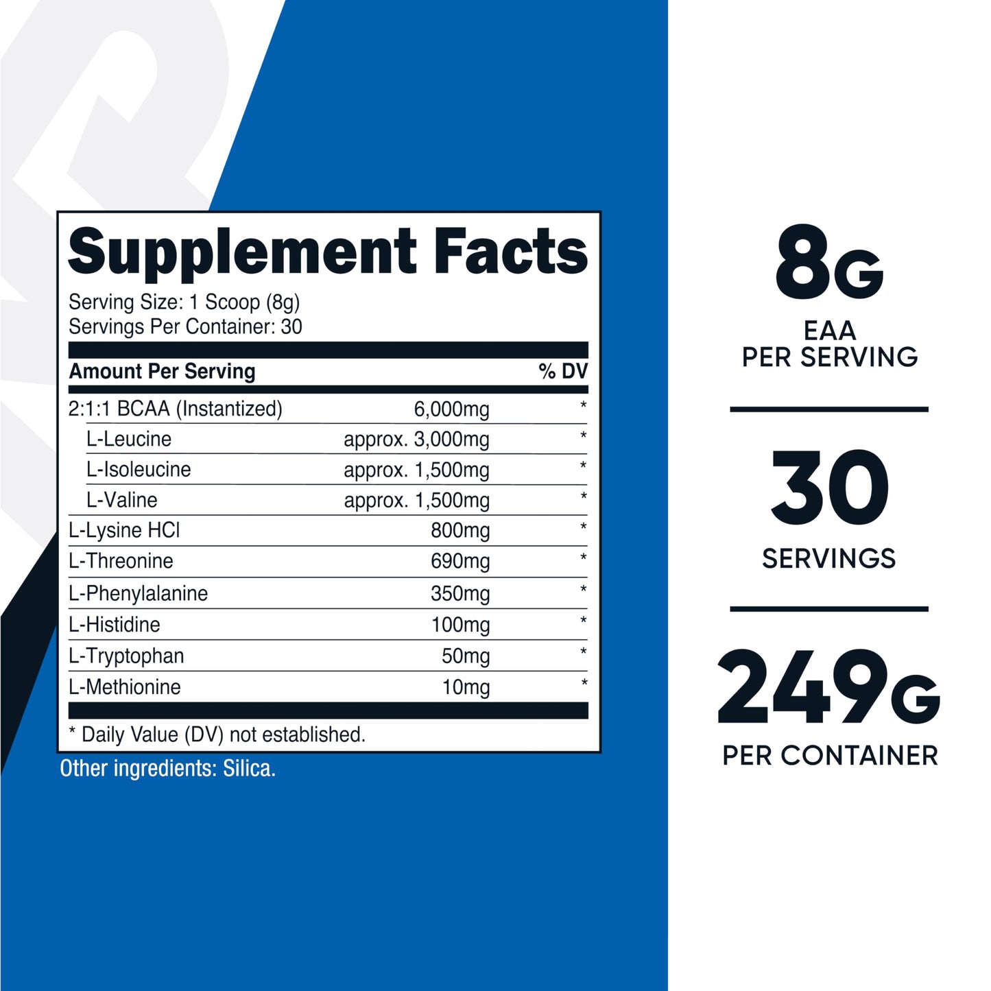 Nutricost EAA Powder 30 Servings (Unflavored) – Essential Amino Acids, Non-GMO, Gluten Free, Vegetarian Friendly