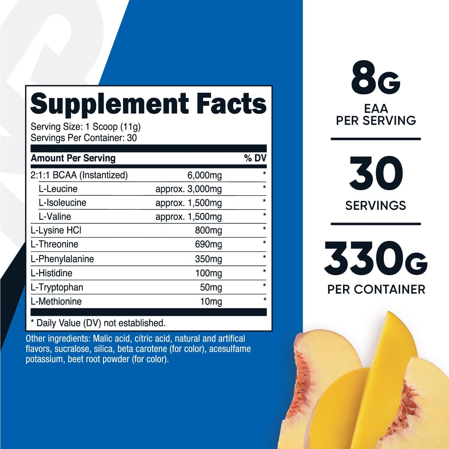Nutricost EAA Powder Peach Mango – 30 Servings | Essential Amino Acids