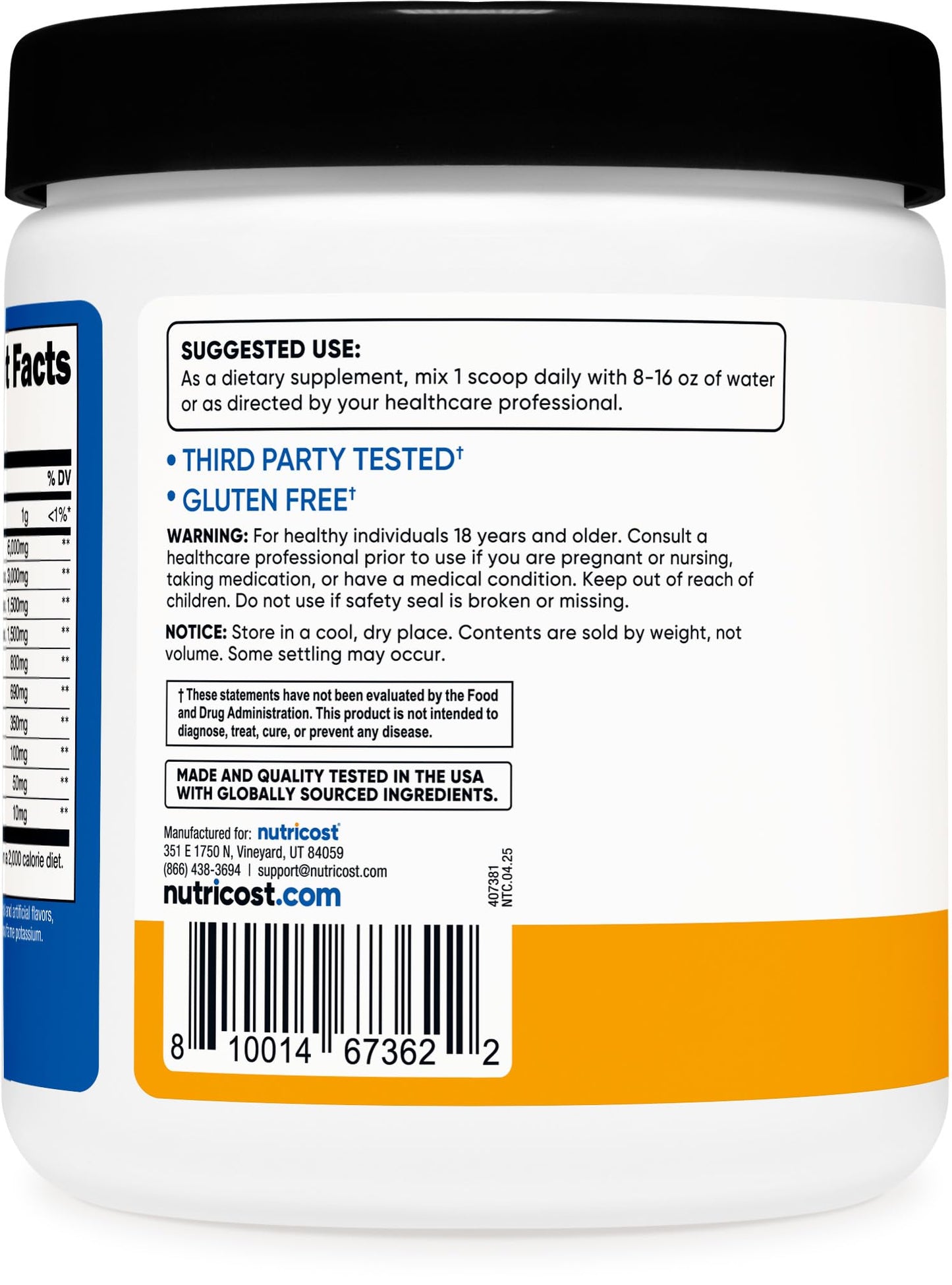 Nutricost EAA Powder 30 Servings - POG Flavor (Passion Fruit, Orange & Guava) - Essential Amino Acids