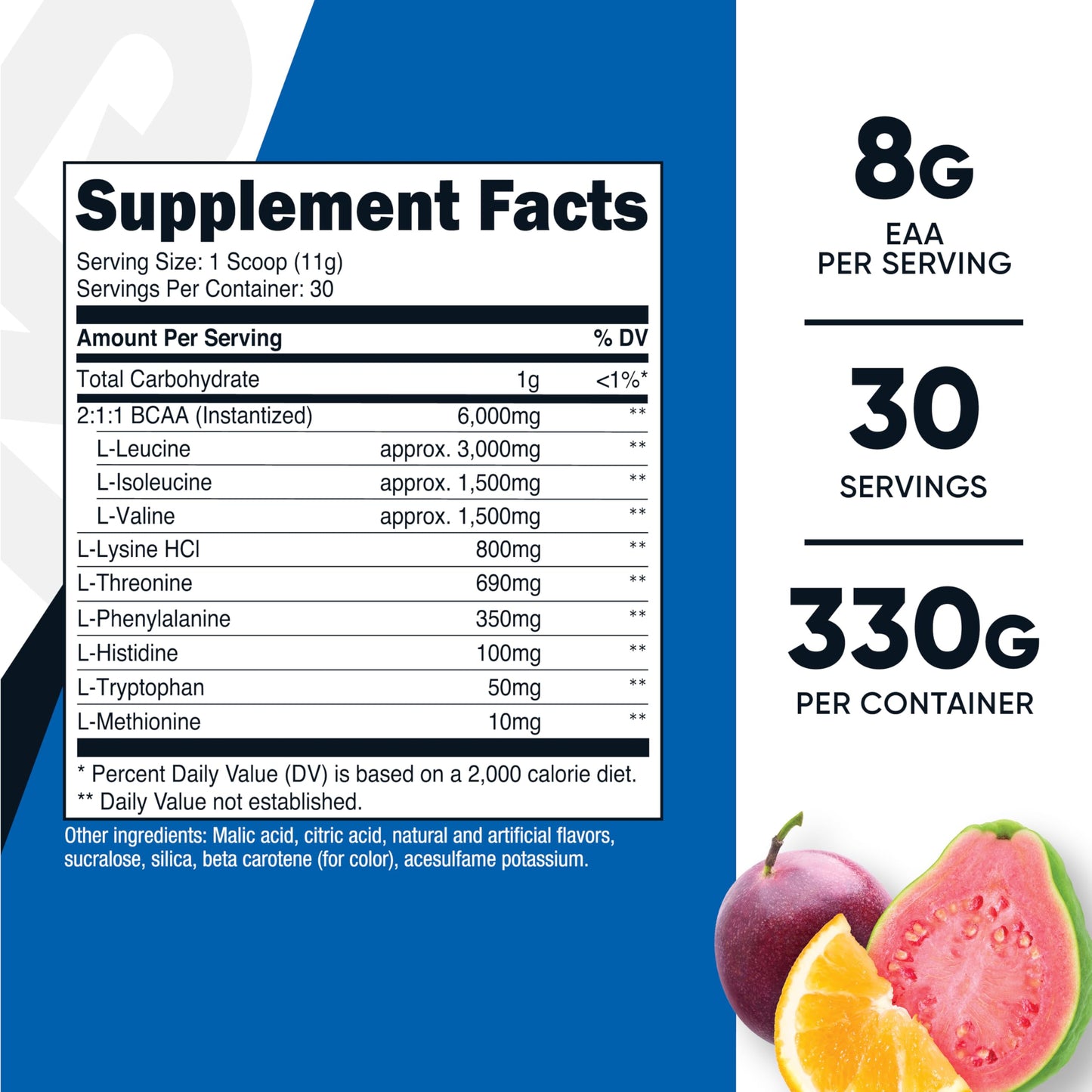 Nutricost EAA Powder 30 Servings - POG Flavor (Passion Fruit, Orange & Guava) - Essential Amino Acids