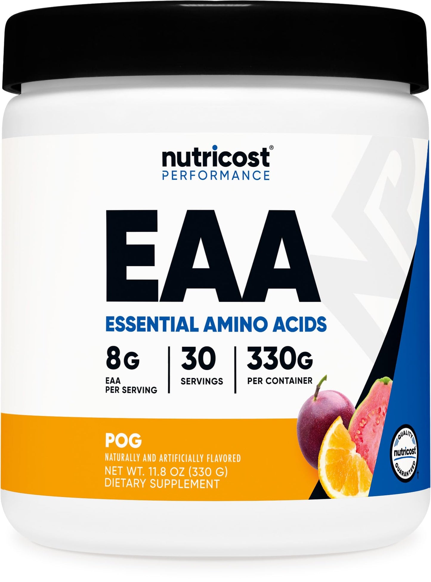 Nutricost EAA Powder 30 Servings - POG Flavor (Passion Fruit, Orange & Guava) - Essential Amino Acids