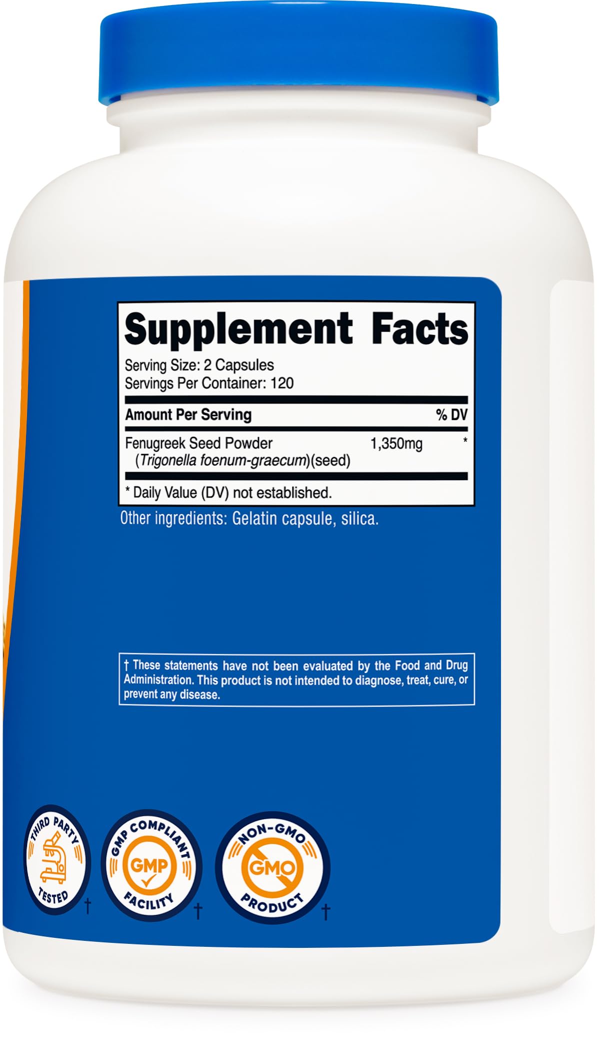 Nutricost Fenugreek Seed 1350mg - 240 Capsules | Gluten Free, Non-GMO, 675mg Per Capsule