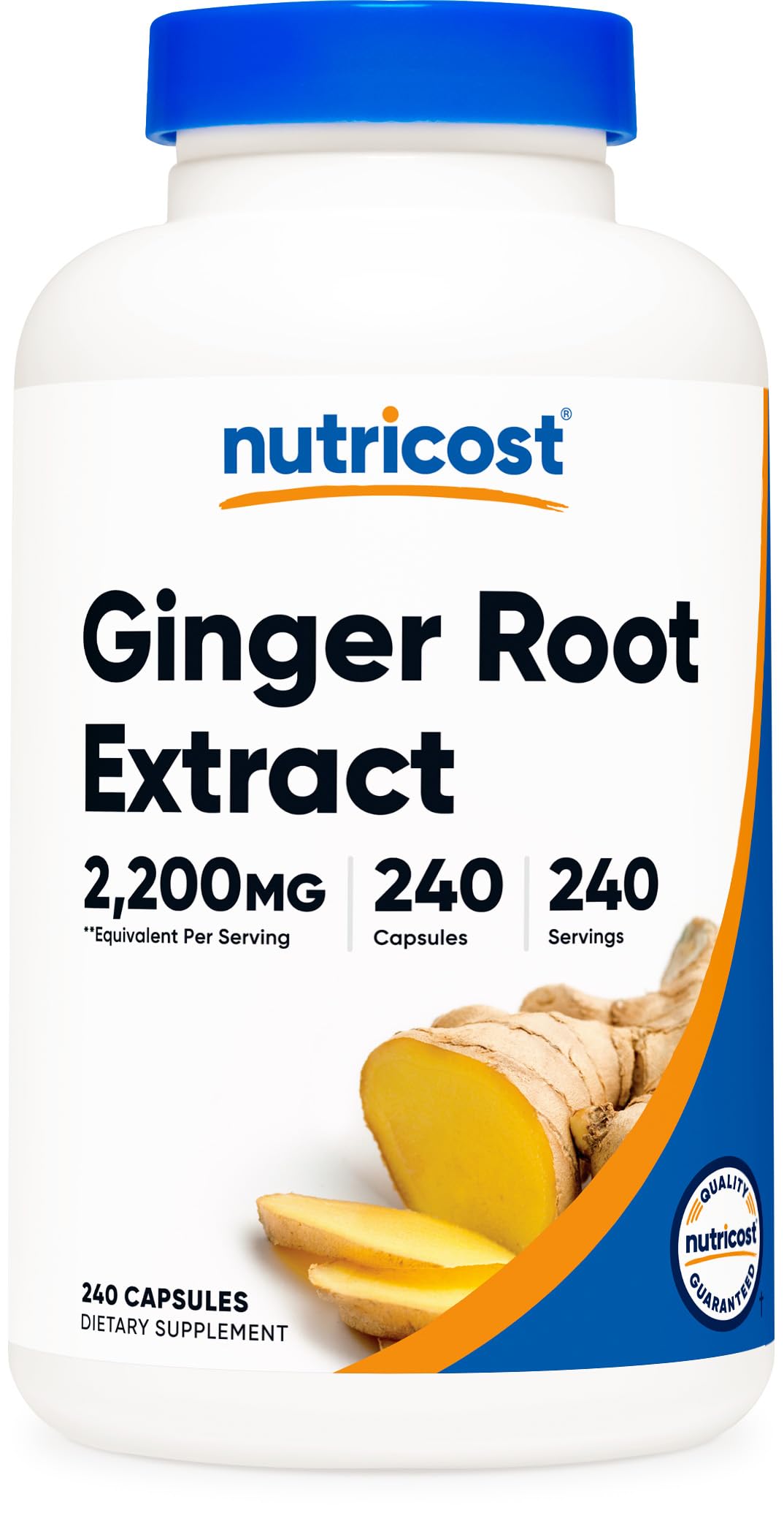 Nutricost Ginger Root Extract 2,200mg - 240 Capsules | Gluten Free, Non-GMO