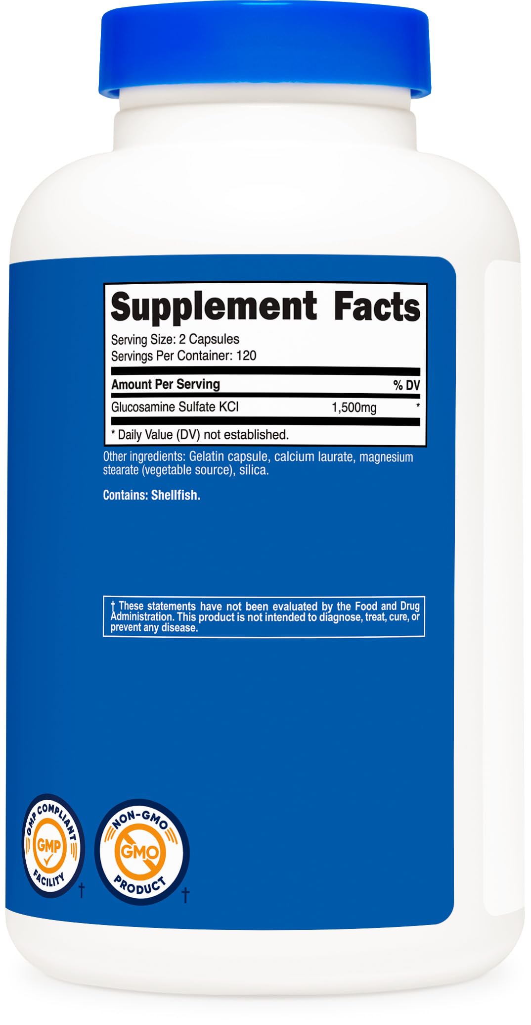 Nutricost Glucosamine Sulfate 1500mg - 240 Capsules | Gluten Free, Non-GMO