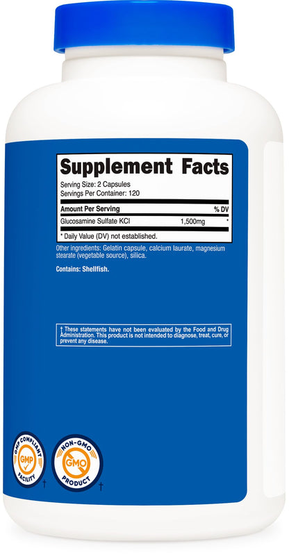 Nutricost Glucosamine Sulfate 1500mg - 240 Capsules | Gluten Free, Non-GMO