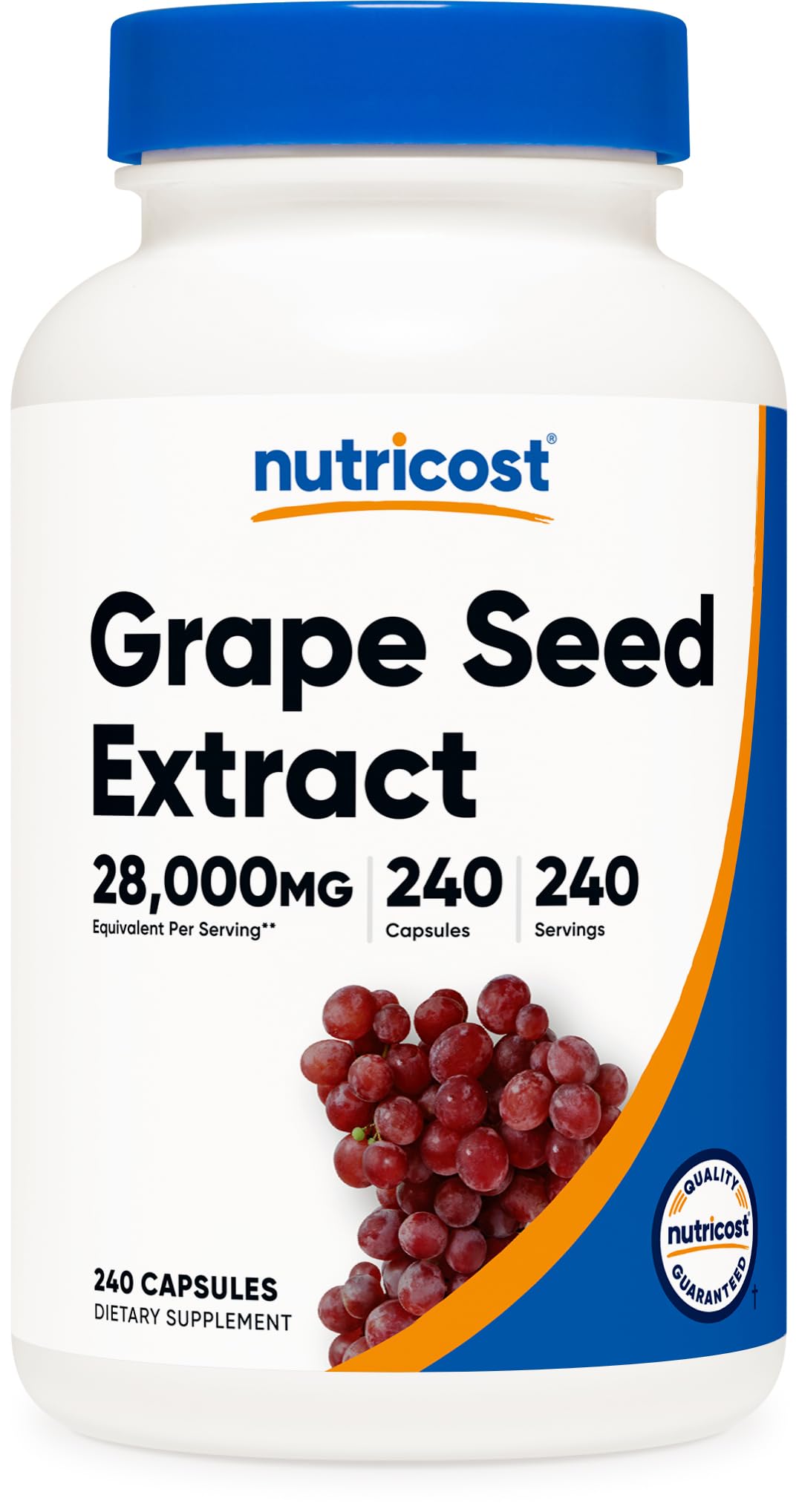Nutricost Grape Seed Extract 28,000mg - 240 Capsules | Non-GMO, Gluten Free, Vegetarian Friendly