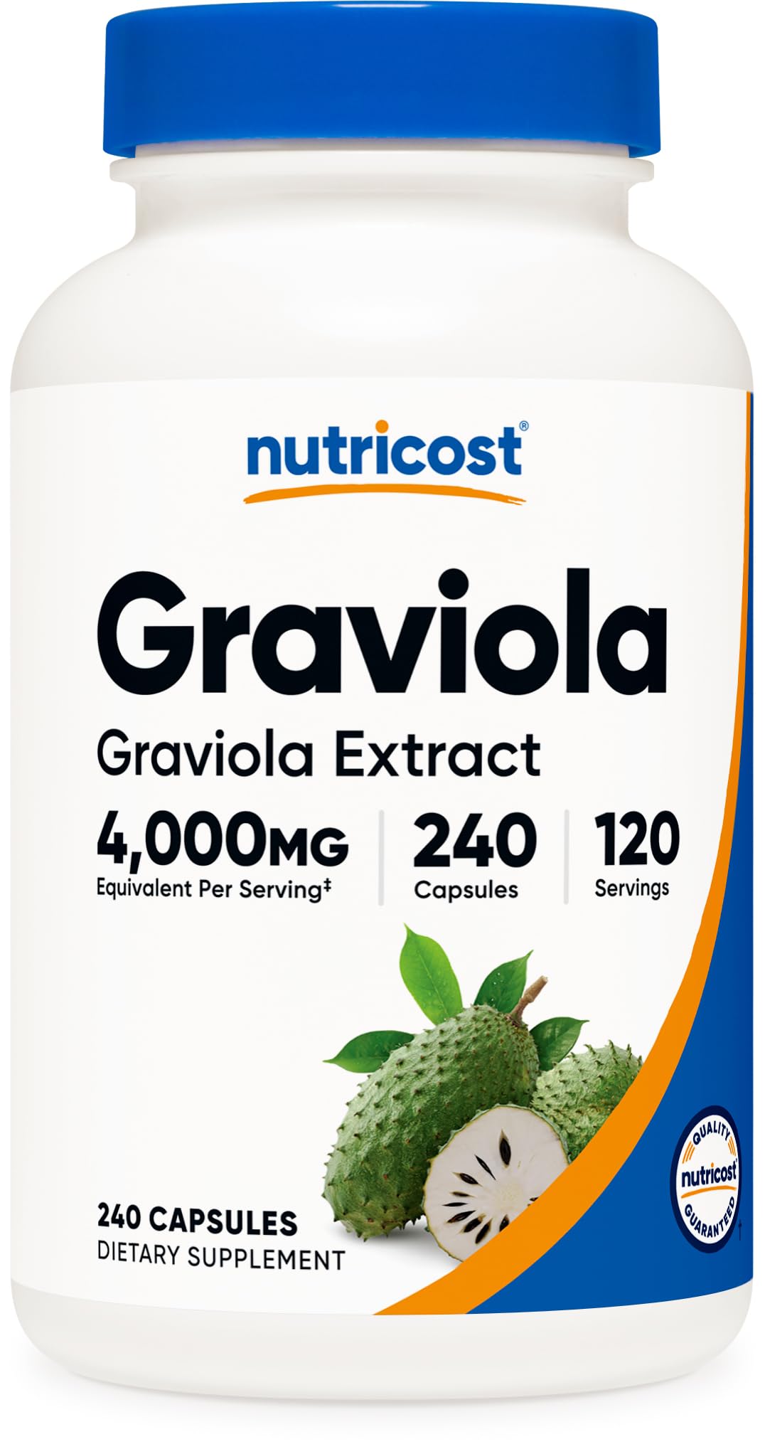 Nutricost Graviola Extract (4,000mg Eq) – 240 Capsules, 120 Servings, Vegan