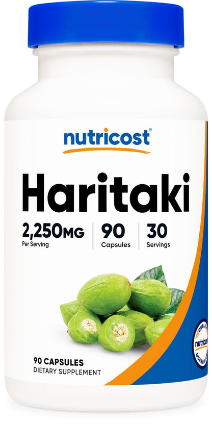 Nutricost Haritaki 2250mg - 90 Vegan Capsules | GMO-Free, Gluten-Free