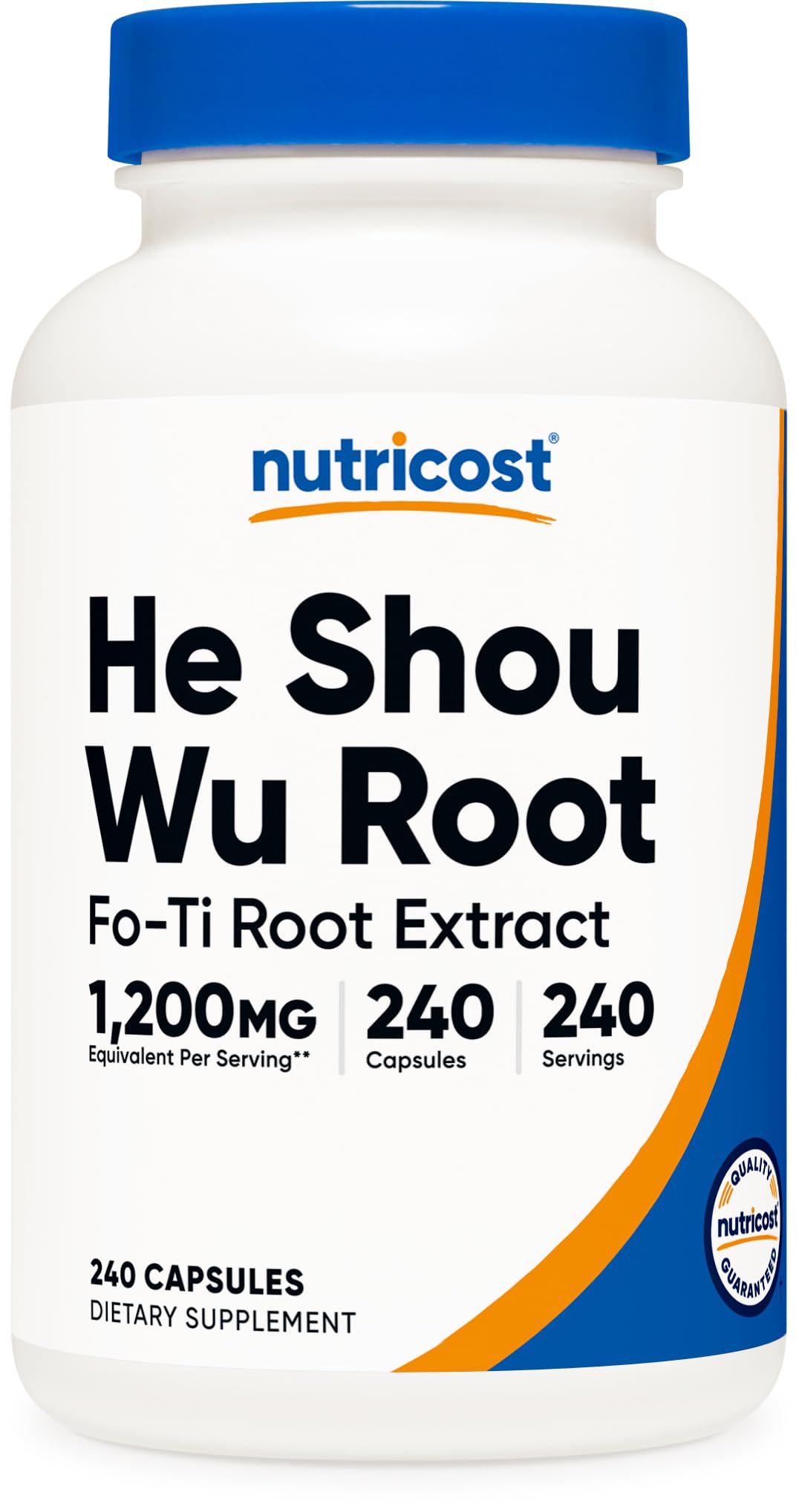 Nutricost He Shou Wu Root Supplement (1,200mg Equivalent) 240 Capsules | Fo-Ti Root Extract, Vegan, GMO-Free, Gluten-Free