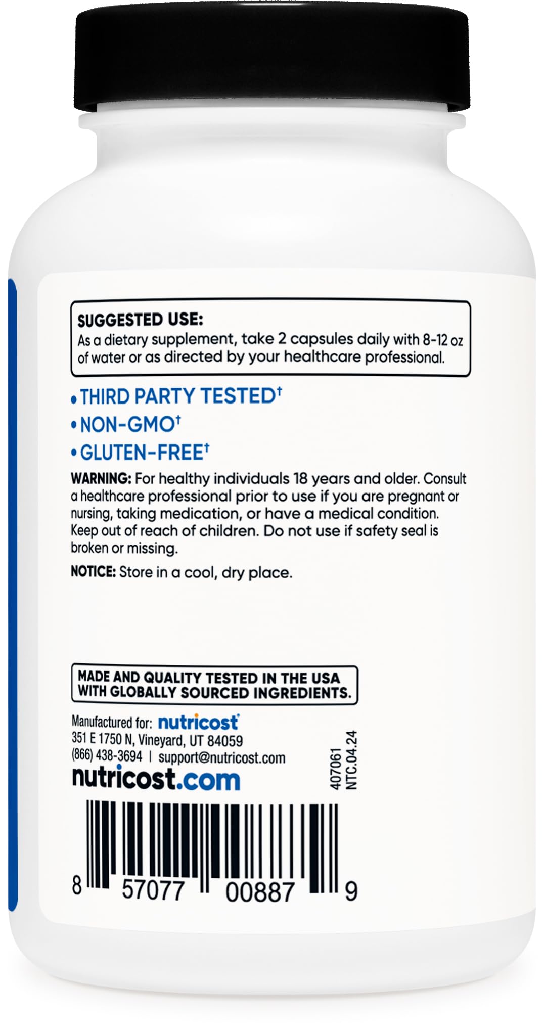 Nutricost HMB 1000mg | 120 Capsules | Gluten Free & Non-GMO
