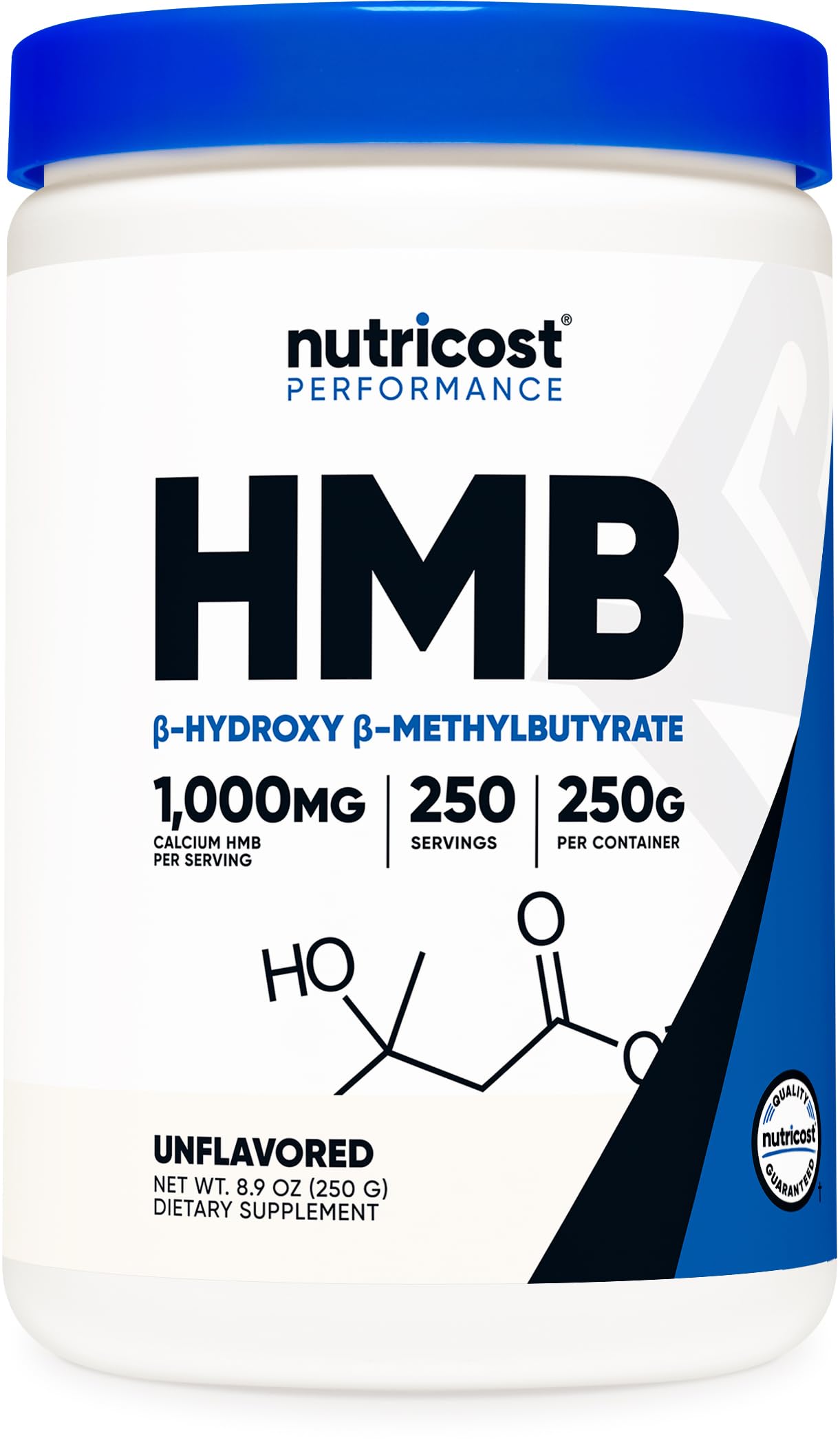 Nutricost HMB Powder 250g – Gluten Free & Non-GMO