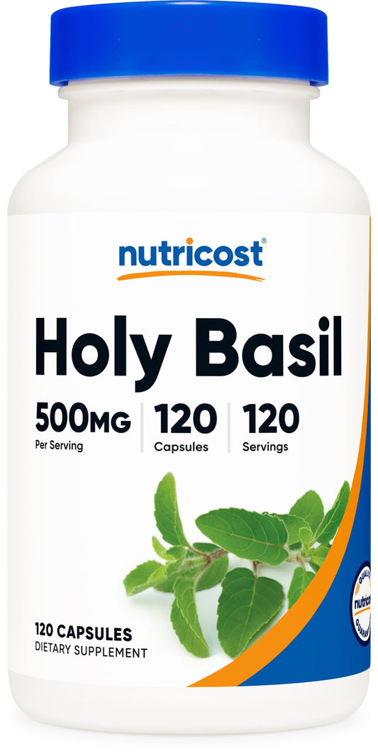 Nutricost Holy Basil Capsules 500mg – 120 Vegetarian, Gluten Free & Non-GMO BritishVita | Premium UK Vitamins & Wellness Supplements