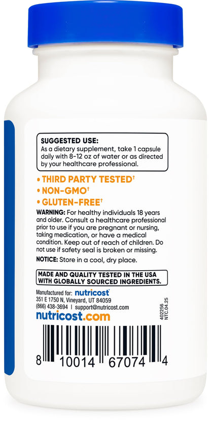Nutricost Holy Basil Capsules 500mg – 120 Vegetarian, Gluten Free & Non-GMO