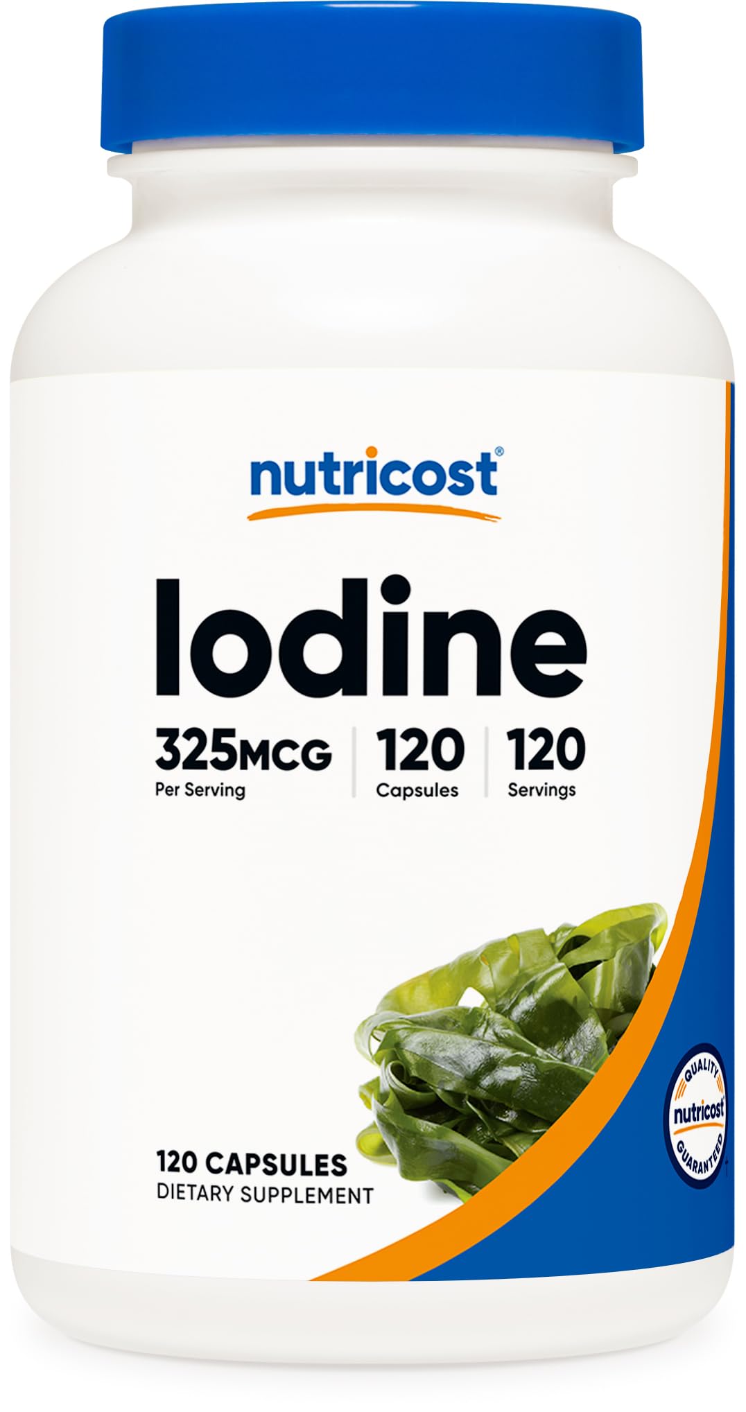 Nutricost Iodine 325mcg – 120 Capsules | Natural Sea Kelp, Non-GMO & Gluten Free