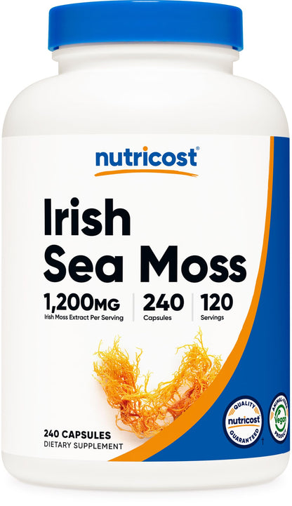 Nutricost Irish Sea Moss Extract Capsules 1200mg – Vegan, Gluten-Free