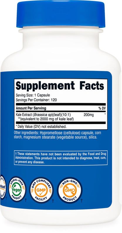 Nutricost Kale Extract (2000 mg Equivalent) 120 Capsules | Vegan, Gluten-Free