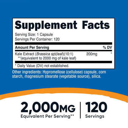 Nutricost Kale Extract (2000 mg Equivalent) 120 Capsules | Vegan, Gluten-Free