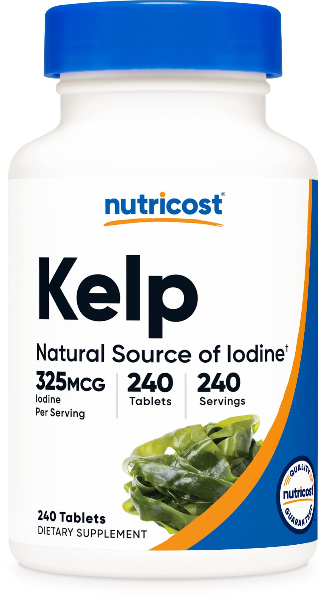 Nutricost Kelp Tablets - 325mcg Iodine, 240 Tablets | Non-GMO, Gluten Free