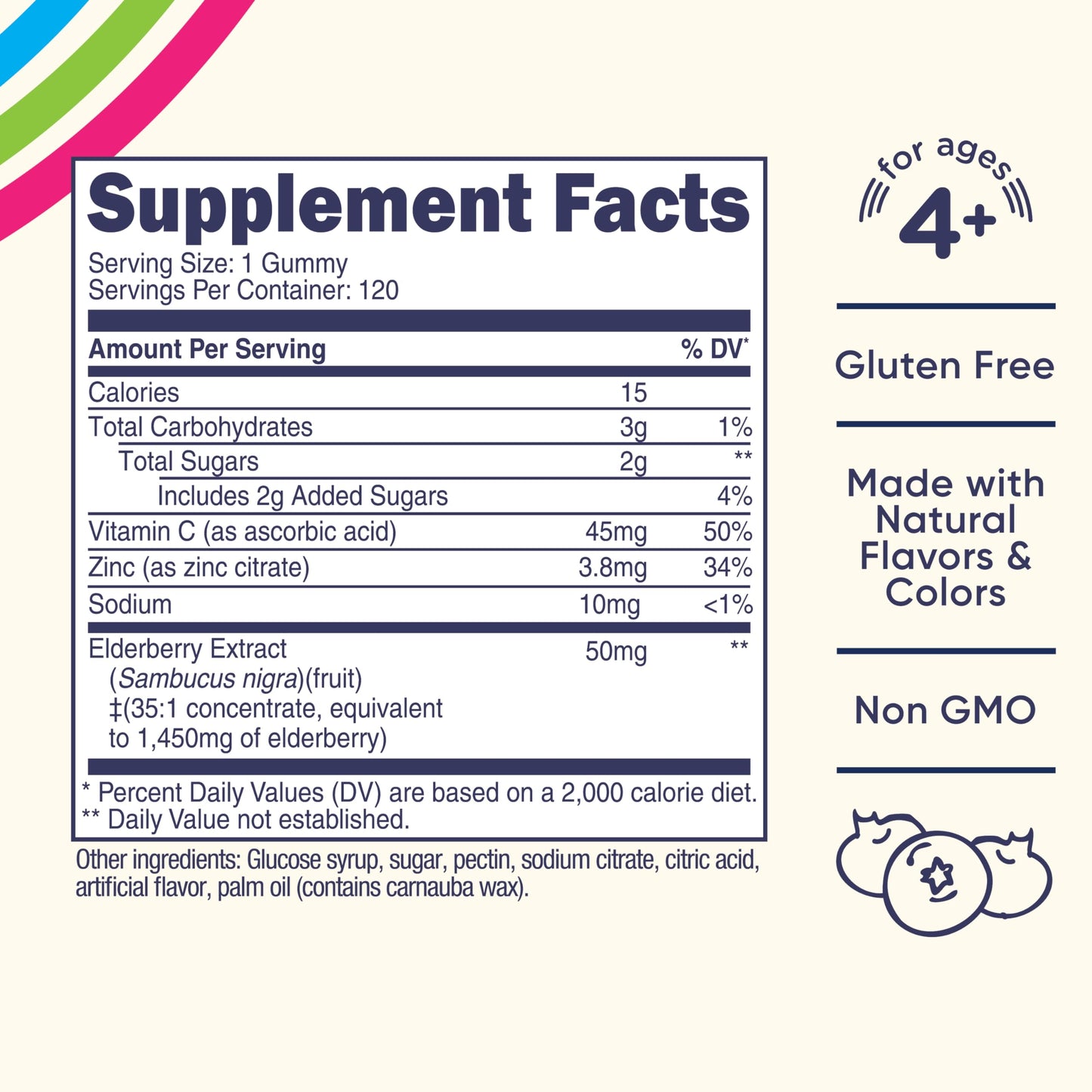 Nutricost Kids Elderberry Gummies (50mg) with Zinc & Vitamin C – 120 Gummies (Gluten Free)