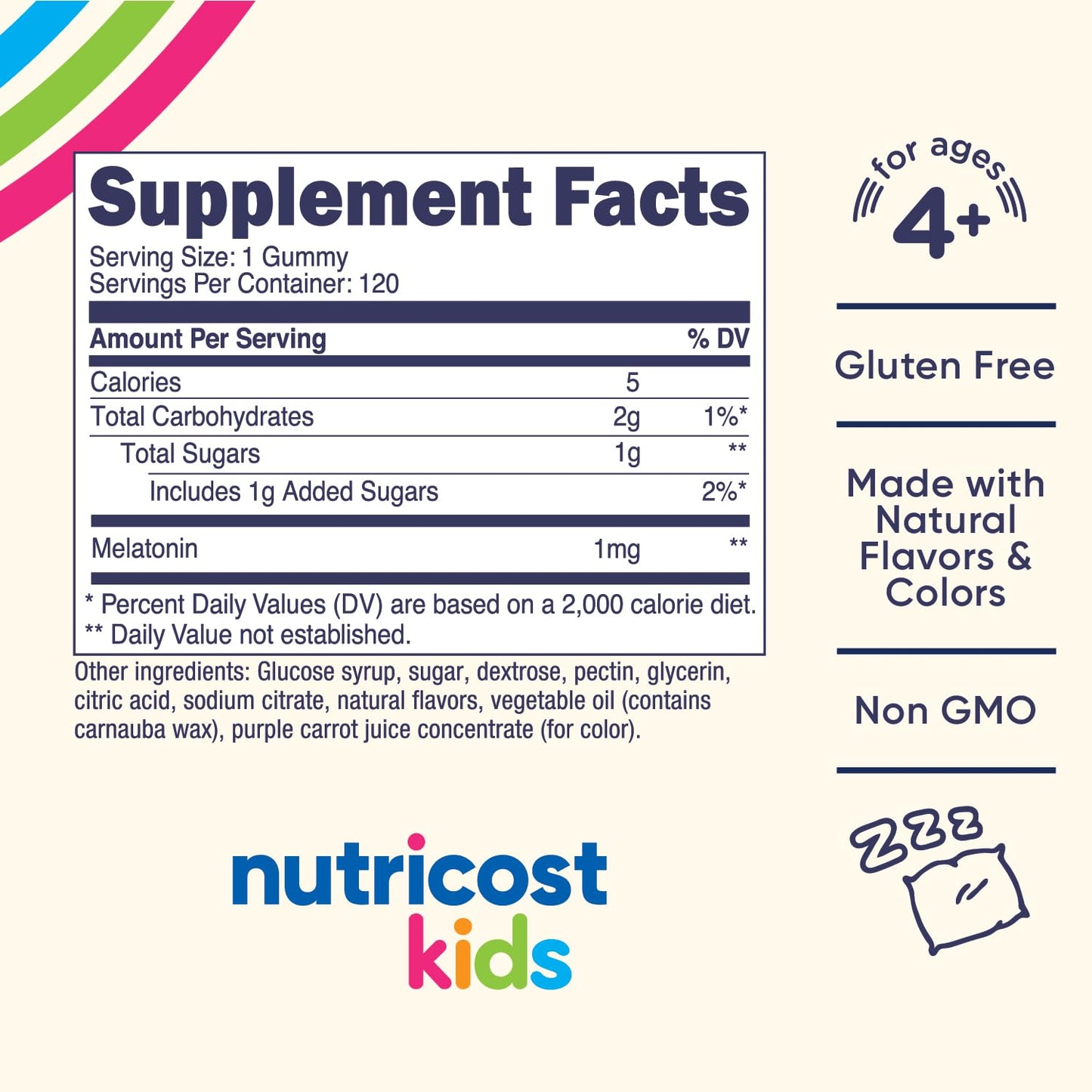 Nutricost Kids Melatonin Gummies 1mg – 120 Strawberry Flavored