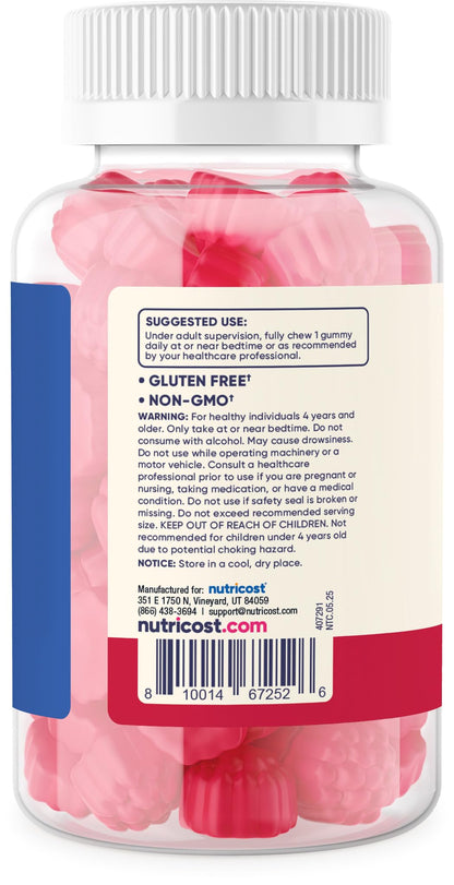 Nutricost Kids Melatonin Gummies 1mg - 120 Gummies Strawberry Flavor (Pack of 2)