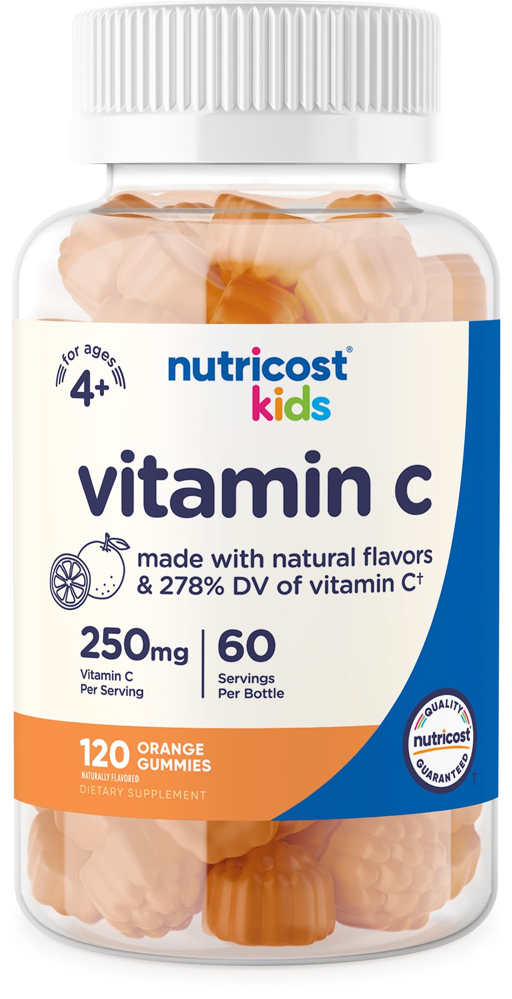 Nutricost Kids Vitamin C Gummies (250mg) - 120 Gummies, 60 Servings - Gluten Free