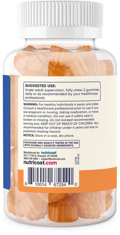 Nutricost Kids Vitamin C Gummies (250mg) - 120 Gummies, 60 Servings - Gluten Free