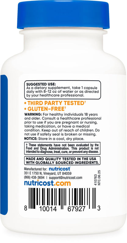 Nutricost KSM-66 Ashwagandha 600mg - 60 Veggie Caps | BioPerine