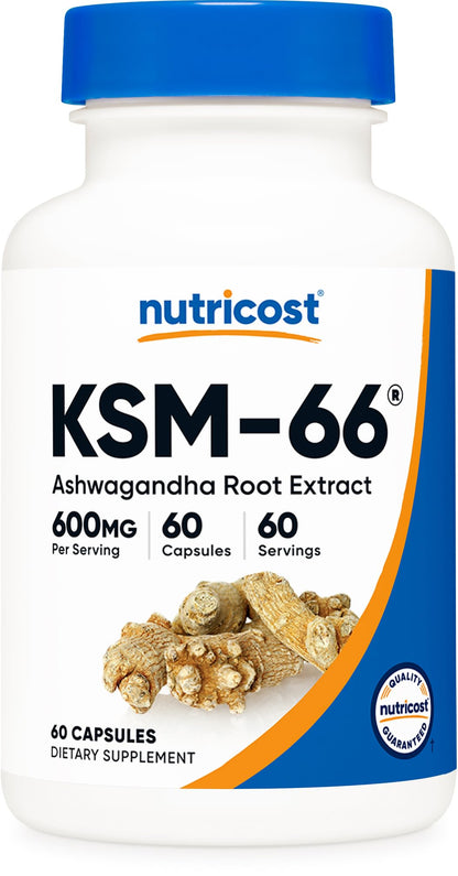 Nutricost KSM-66 Ashwagandha 600mg - 60 Veggie Caps | BioPerine