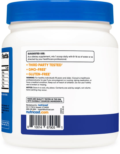 Nutricost L-Arginine Complex (Blue Raspberry, 60 Servings) - Gluten Free, Non-GMO