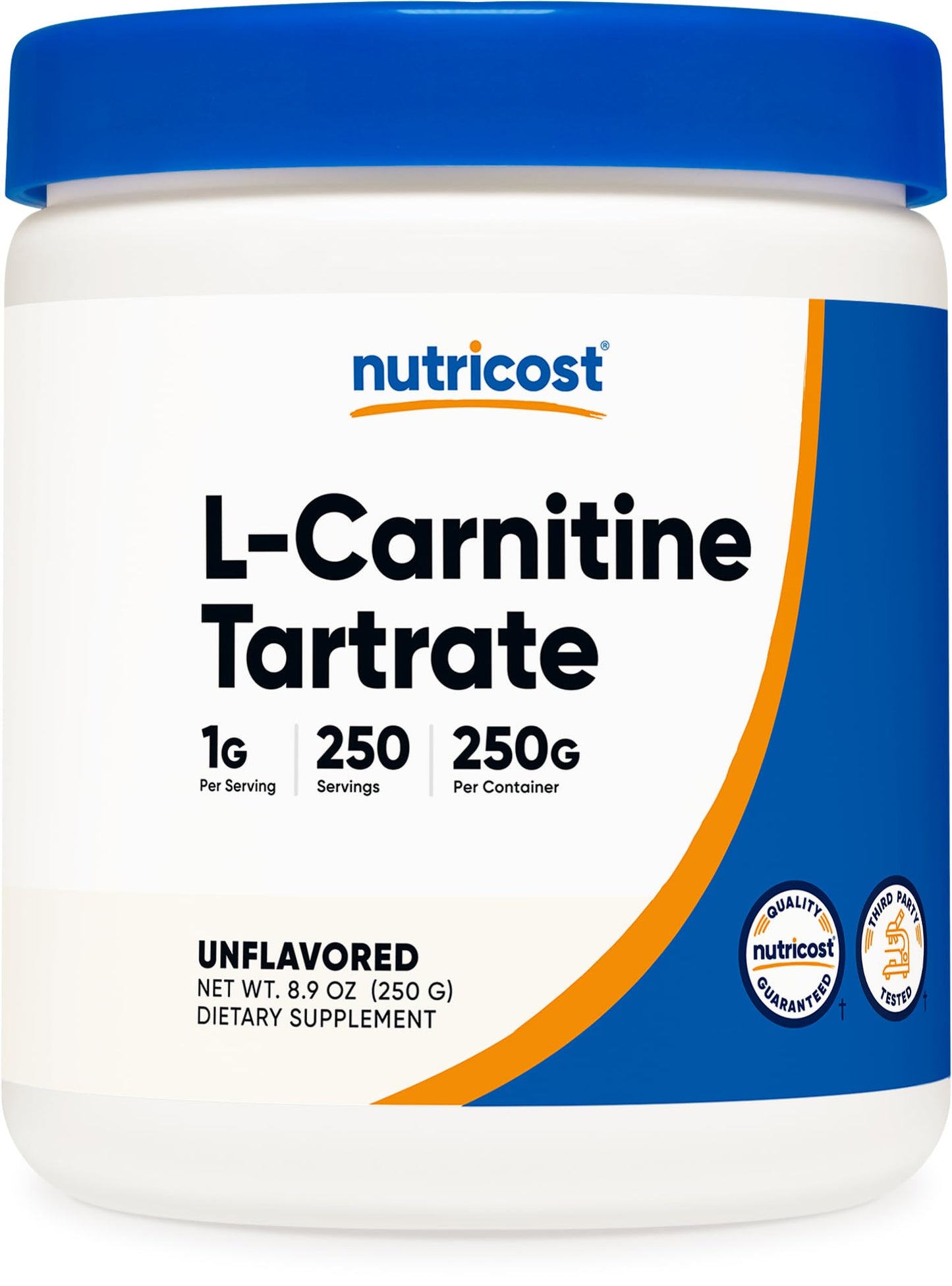 Nutricost L-Carnitine Tartrate Powder – 250g, 1g Serving, 250 Servings