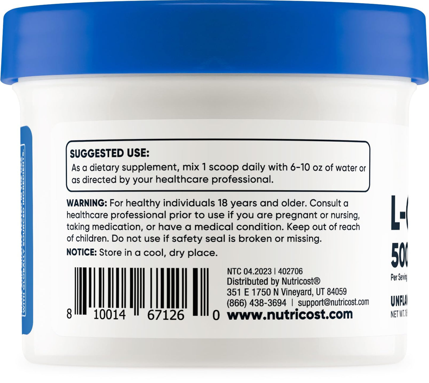 Nutricost L-Carnosine Powder 50g (100 Servings) – Non-GMO
