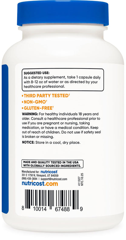 Nutricost L-Glycine 1000mg | 120 Vegetarian Capsules | Non-GMO & Gluten Free