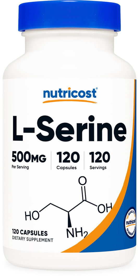 Nutricost L-Serine 500mg – 120 Vegetarian Capsules, Non-GMO, Gluten Free BritishVita | Premium UK Vitamins & Wellness Supplements