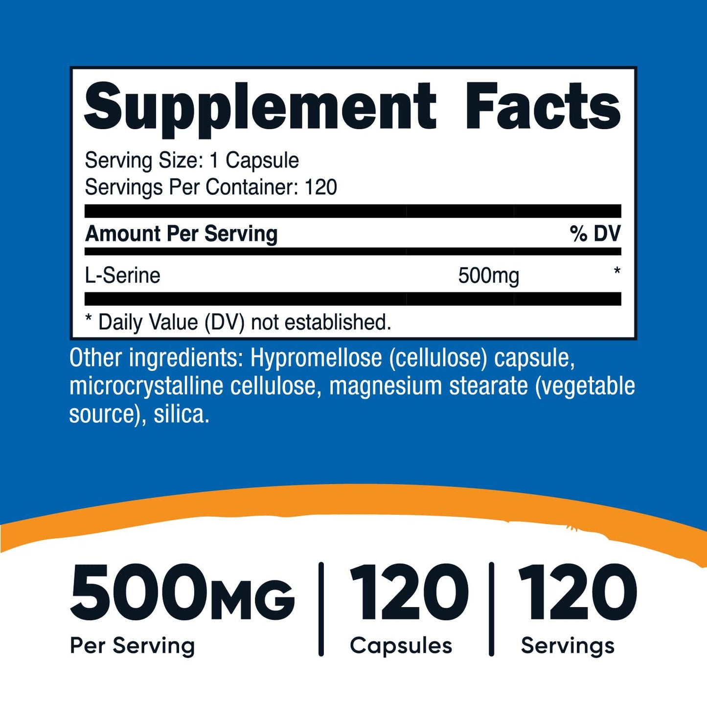 Nutricost L-Serine 500mg – 120 Vegetarian Capsules, Non-GMO, Gluten Free