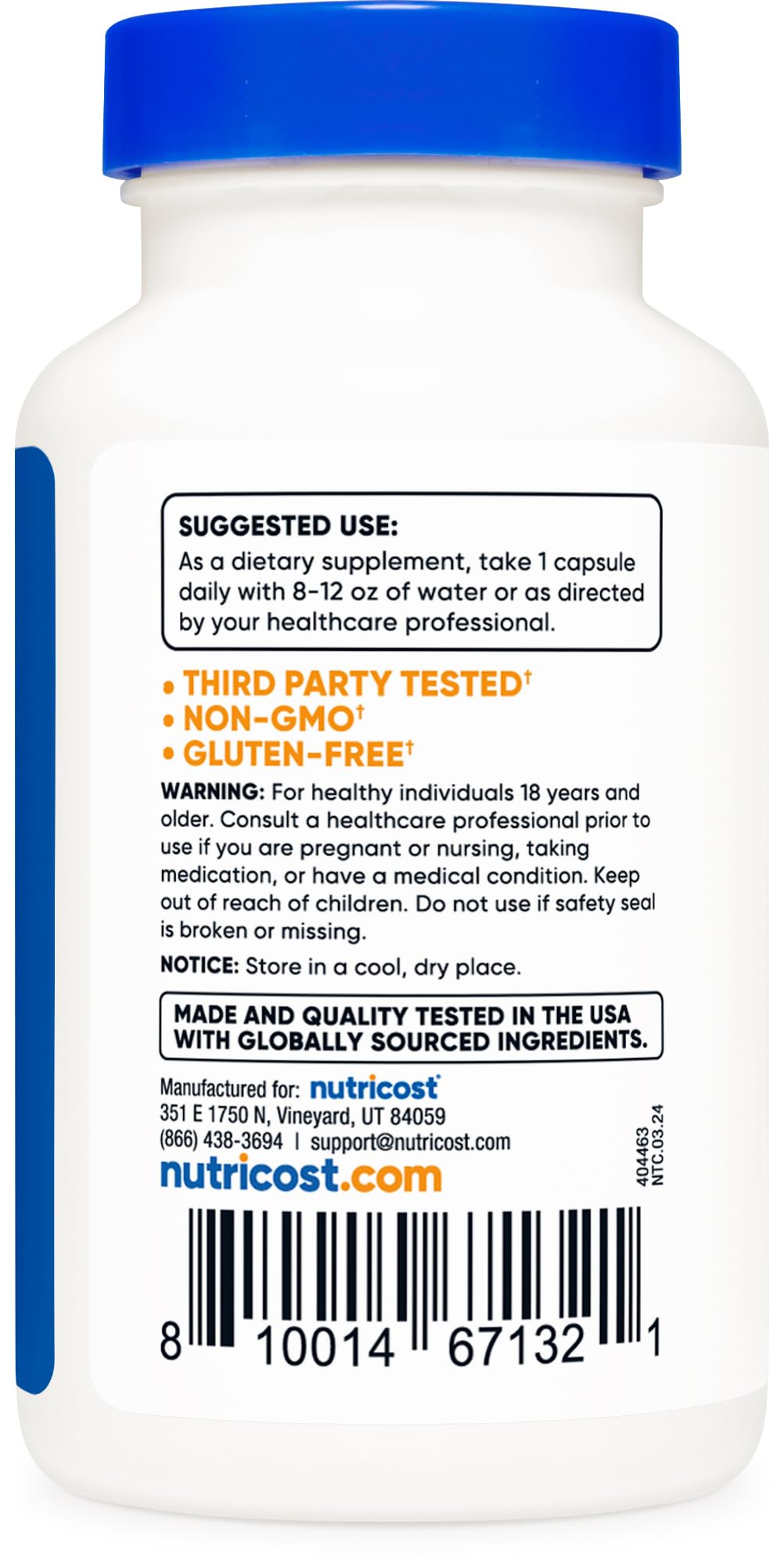 Nutricost L-Serine 500mg – 120 Vegetarian Capsules, Non-GMO, Gluten Free