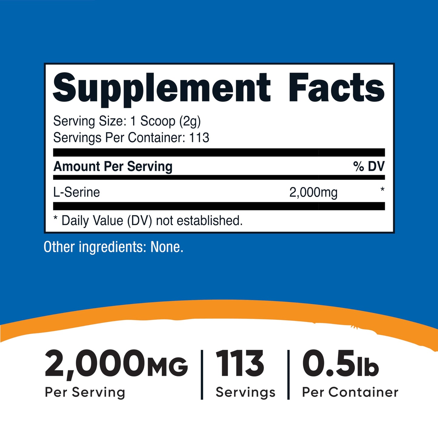 Nutricost L-Serine Powder - 113 Servings, 2000 mg/Serving | Gluten Free, Non-GMO