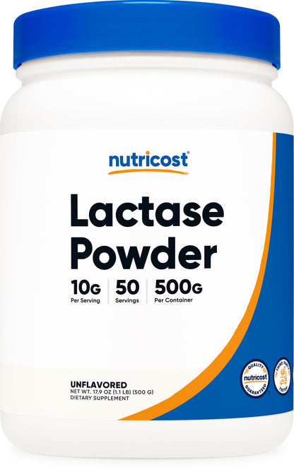 Nutricost Lactase Powder 500 Grams – Non-GMO, Gluten Free