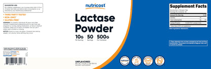 Nutricost Lactase Powder 500 Grams – Non-GMO, Gluten Free
