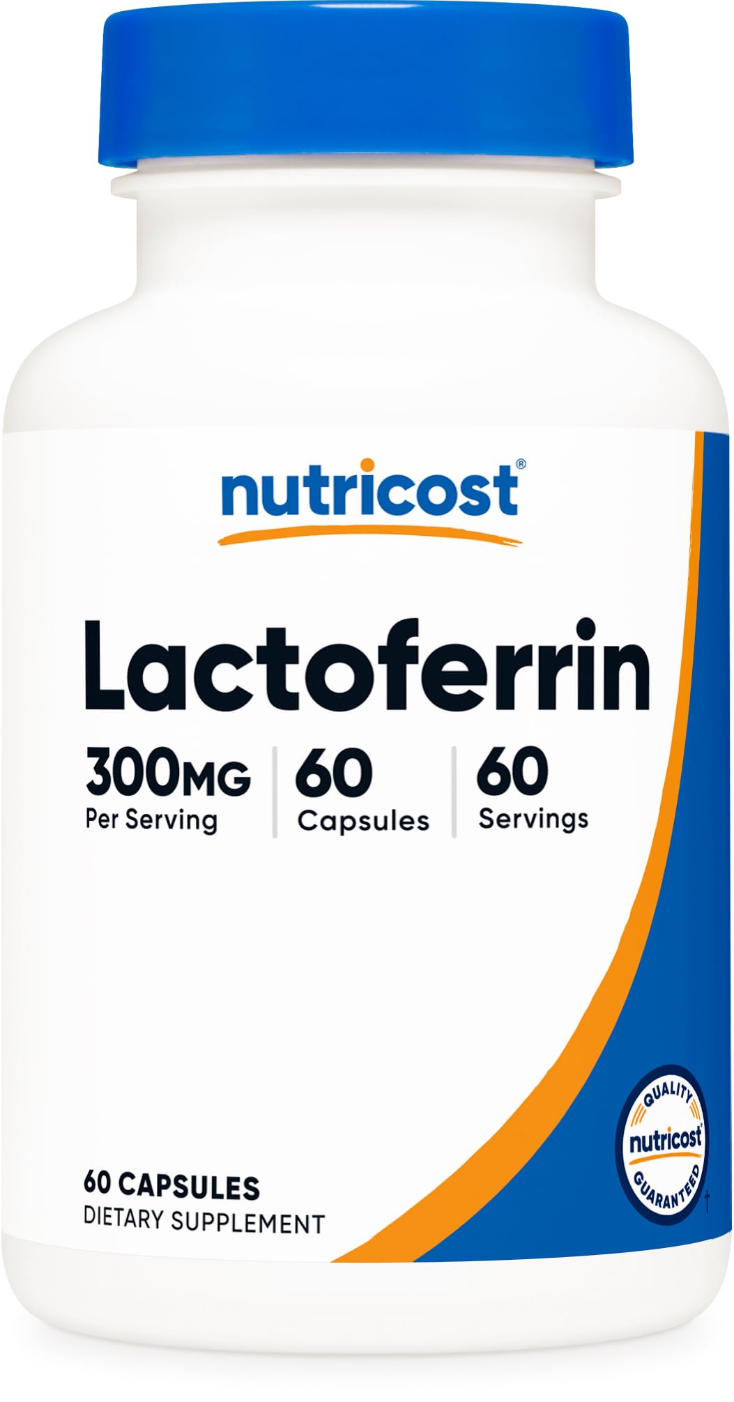 Nutricost Lactoferrin Capsules – 60 Servings (300mg) | Gluten-Free, Vegetarian, GMP-Certified