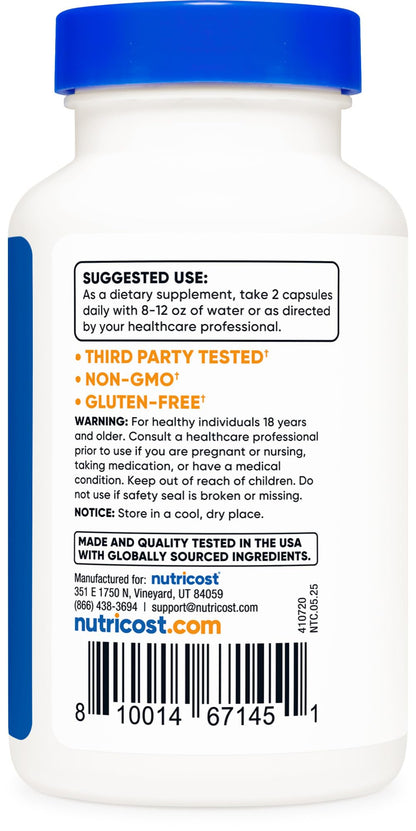 Nutricost Licorice Root 500mg, 120 Capsules – Non-GMO, Gluten Free