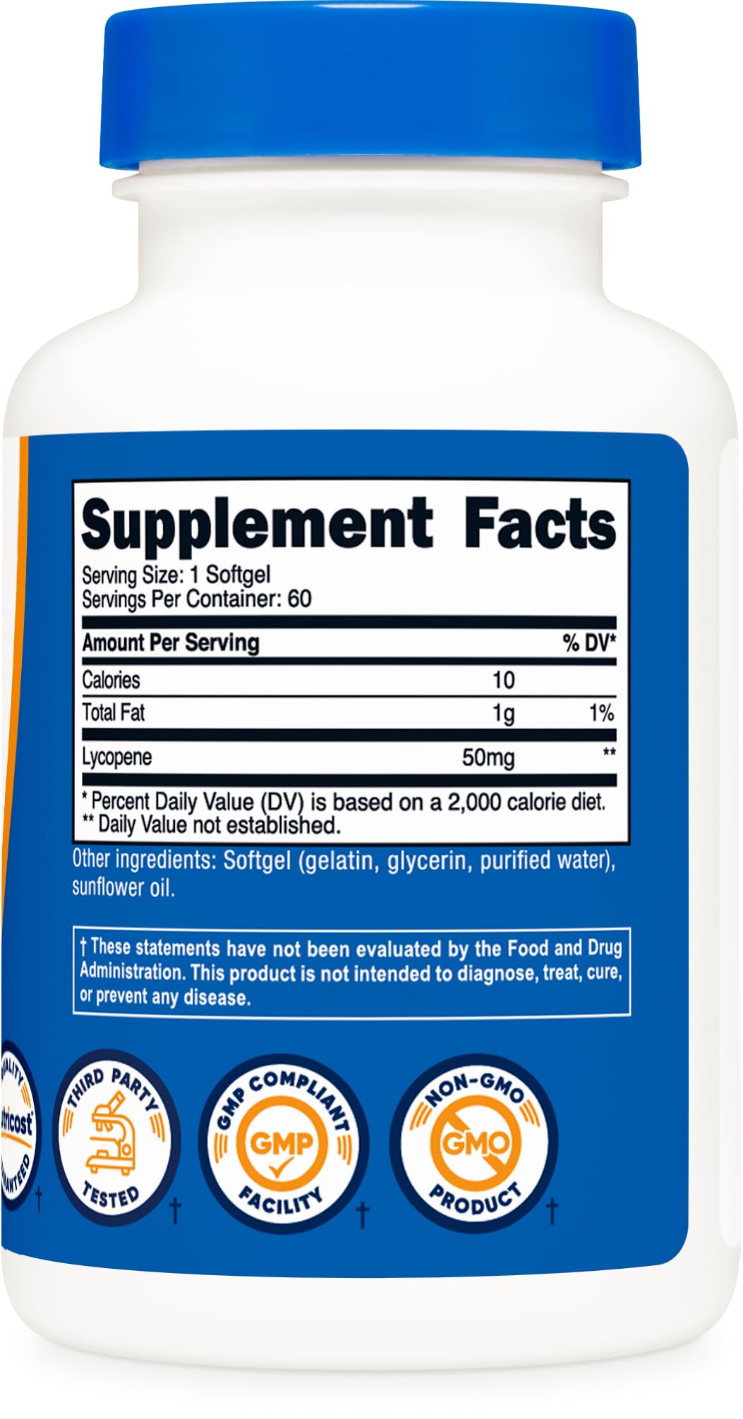 Nutricost Lycopene 50mg Softgels – 60-Count | Non-GMO, Gluten-Free