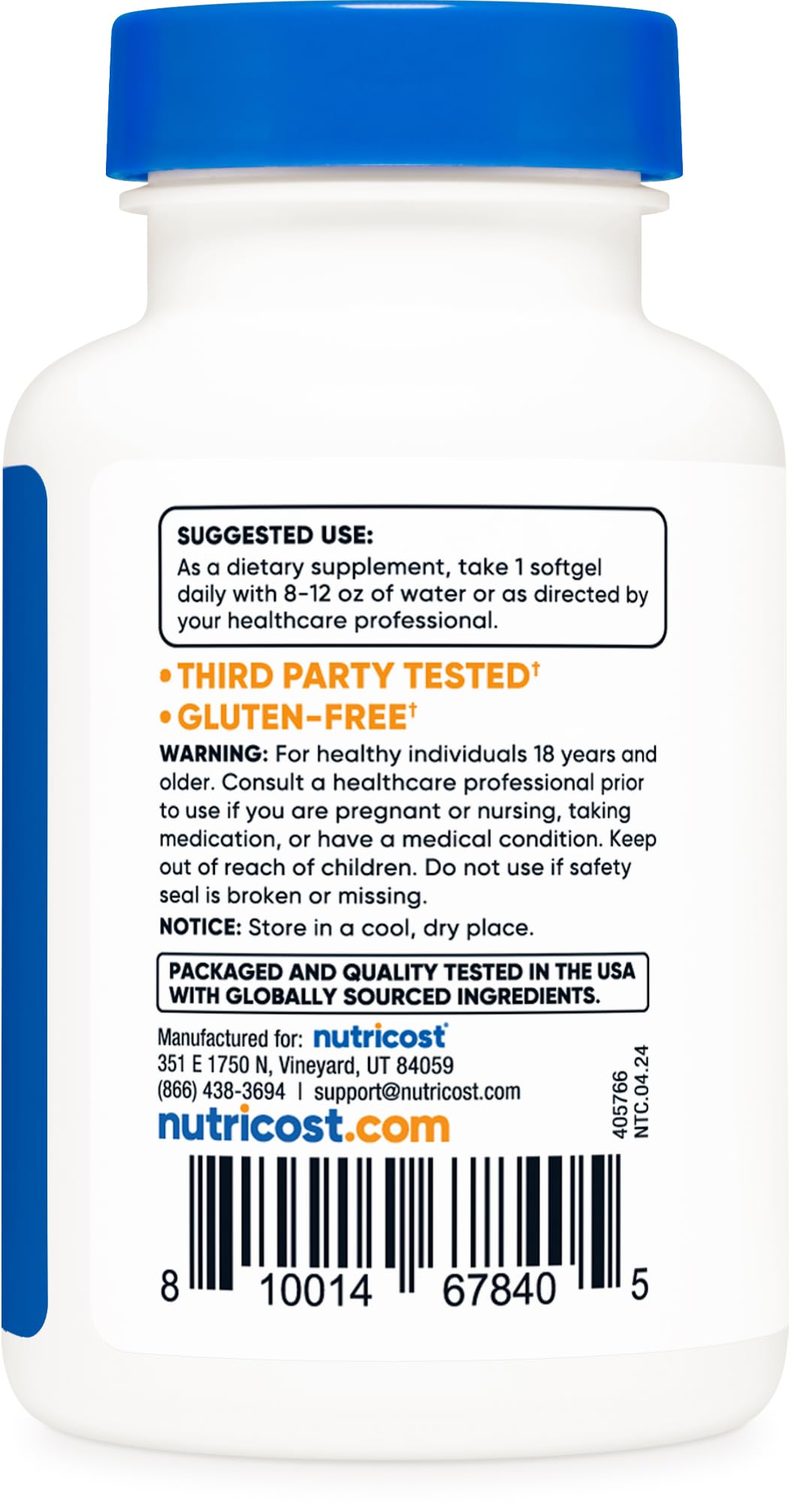 Nutricost Lycopene 50mg Softgels – 60-Count | Non-GMO, Gluten-Free